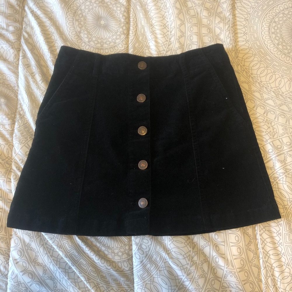 Forever 21 Black Corduroy A-line mini-Skirt